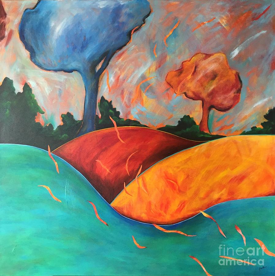 Drifting On By 2 Painting by Elizabeth Fontaine-Barr