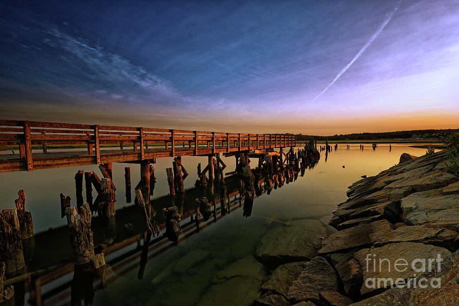 Driftway Pier at Sunset Photograph by Mark OConnell