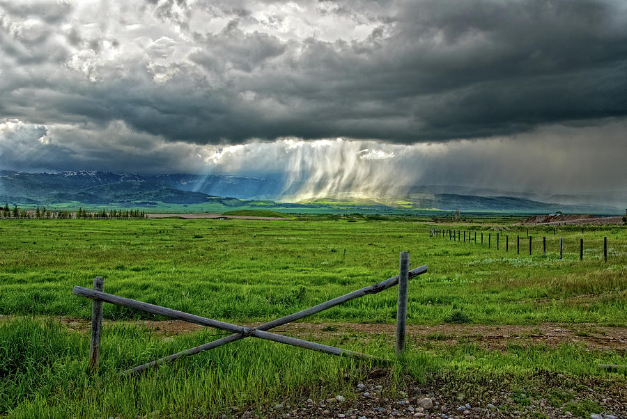 Driggs, Idaho  Squall And Sun Rays Photograph by Bill Wight Ca