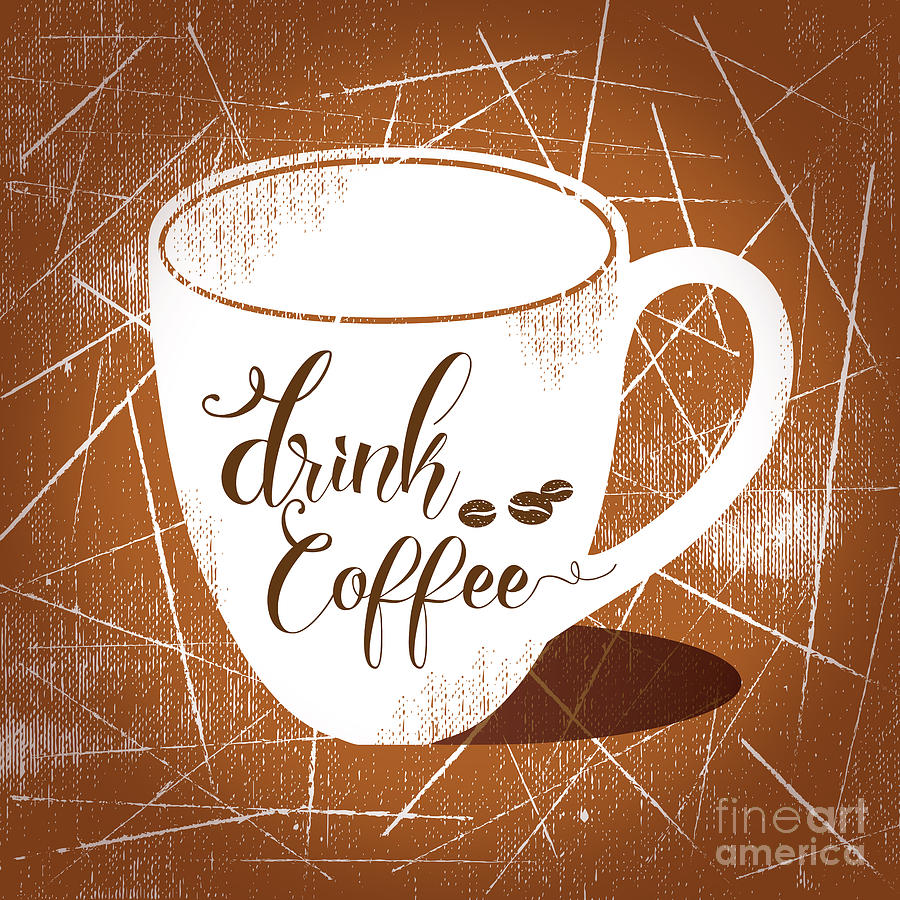 Drink Coffee Vinage Art 01 Digital Art