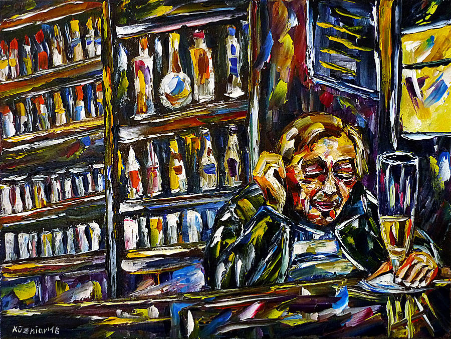 Drinker Painting by Mirek Kuzniar