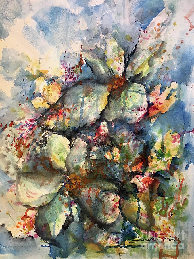 DrippyBlooms Painting by Francelle Theriot