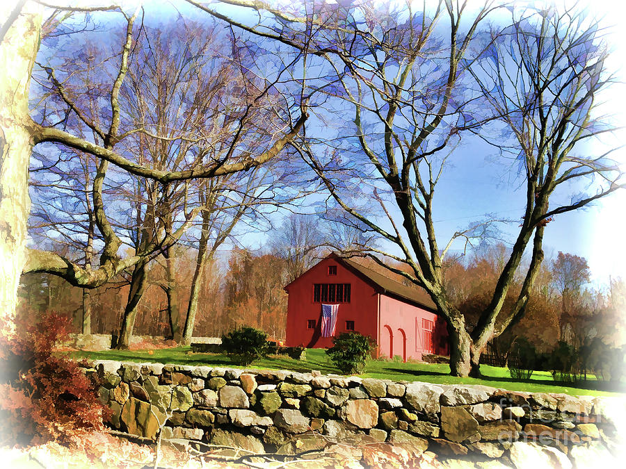 Drive-by Shooting No.23- Connecticut Red Barn Photograph