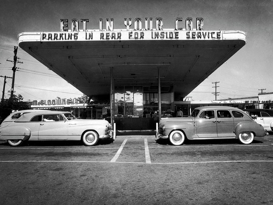 Drive-in Restaurant Digital Art by Loomis Dean - Fine Art America