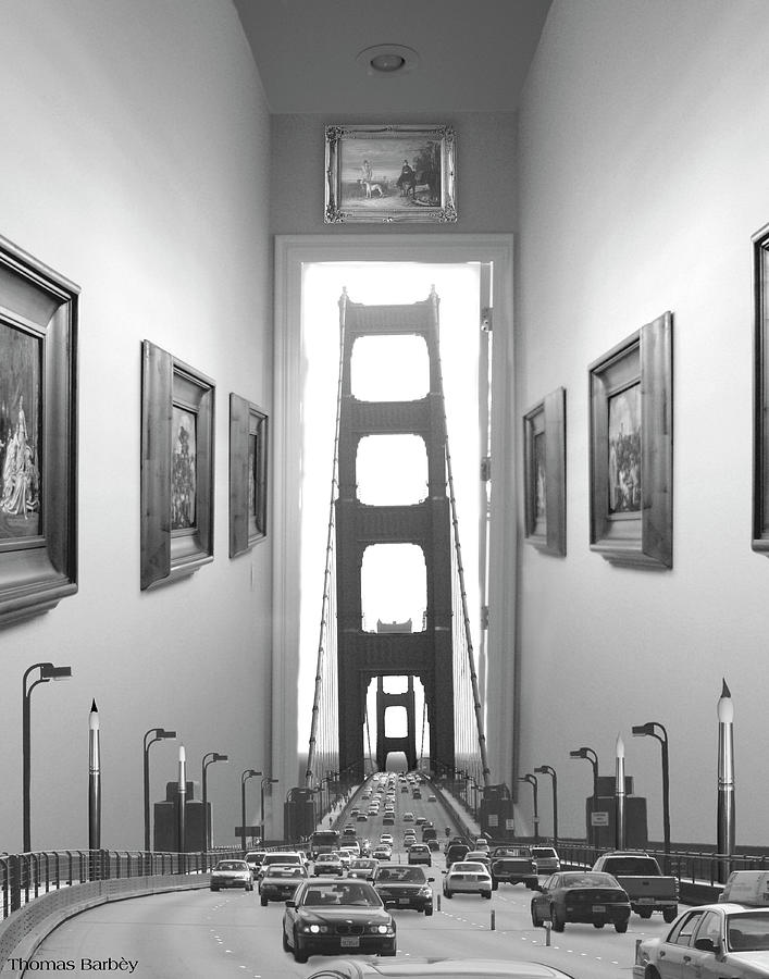 Golden Gate Bridge Mixed Media - Drive Thru Gallery by Thomas Barbey