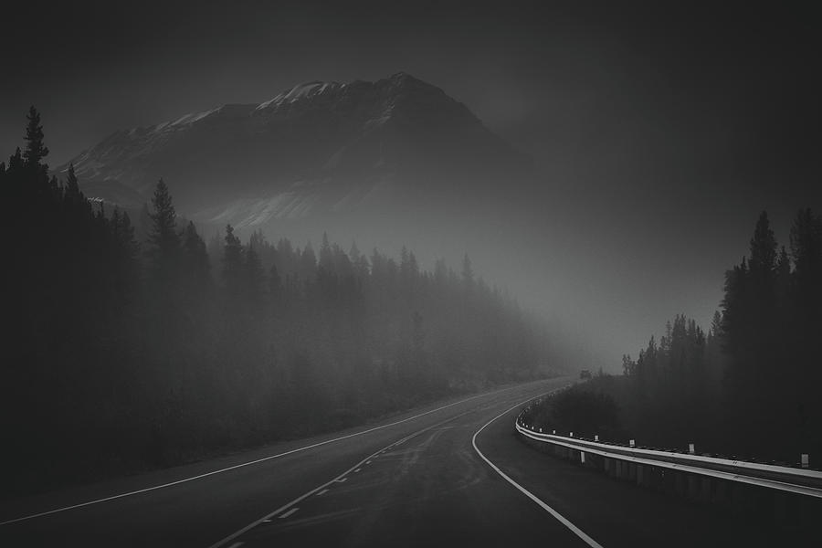Mountain Photograph - Driving In Fog by Svetlana Popova