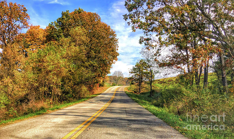 Driving Through Autumn in Radford Virginia Photograph by Kerri Farley
