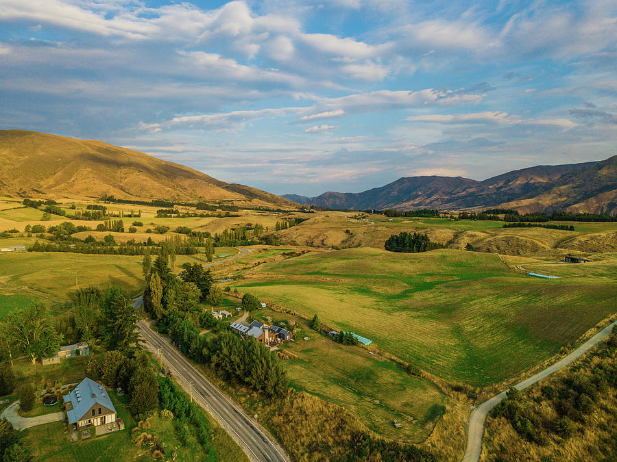 Drone Shot Of Valley In Queenstown New Zealand Photograph by Cavan ...