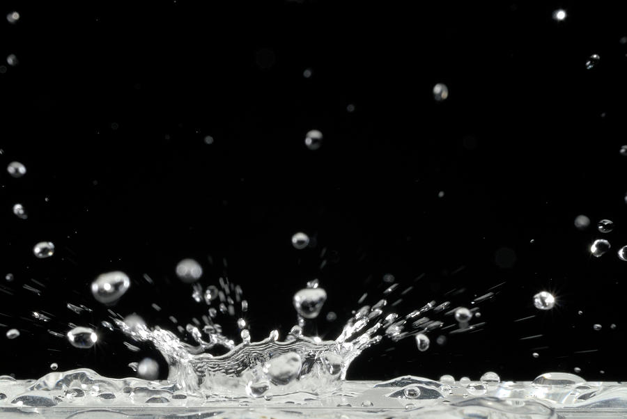 Drop Of Water Splashing, Close Up Photograph by Sami Sarkis