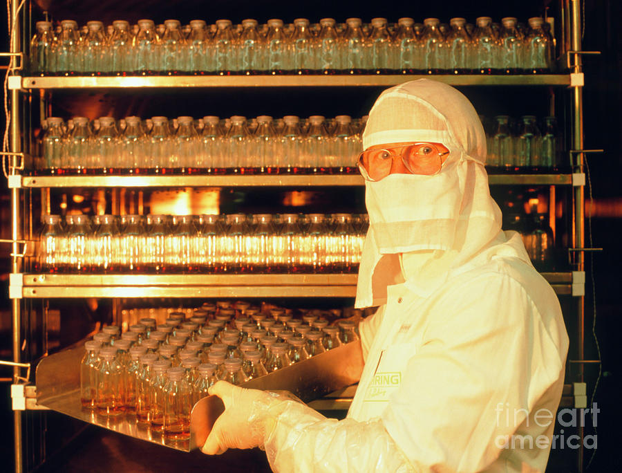Drug Technician With Protein Solutions Photograph by Rosenfeld Images Ltd/science Photo Library