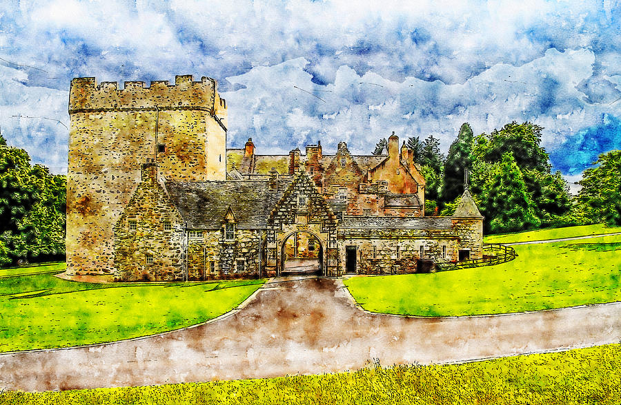 Drum castle watercolor drawing by Hasan Ahmed Drum castle watercolor drawing by Hasan Ahmed