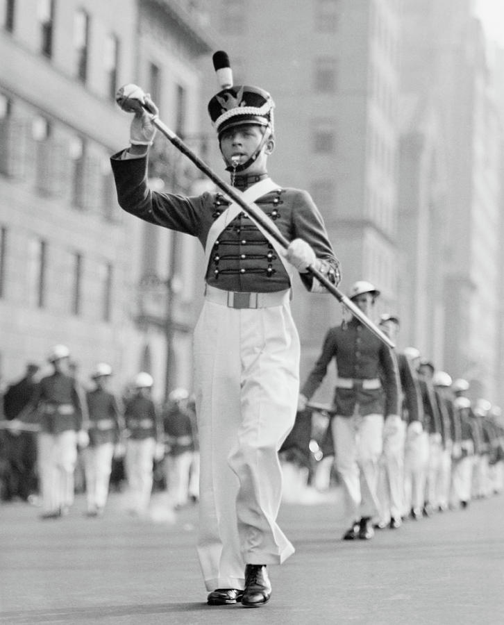 Drum Major Leading Parade In Photograph by George Marks
