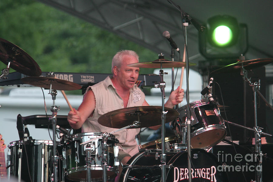 Drum Photograph - Drummer Tom Curiale by Concert Photos