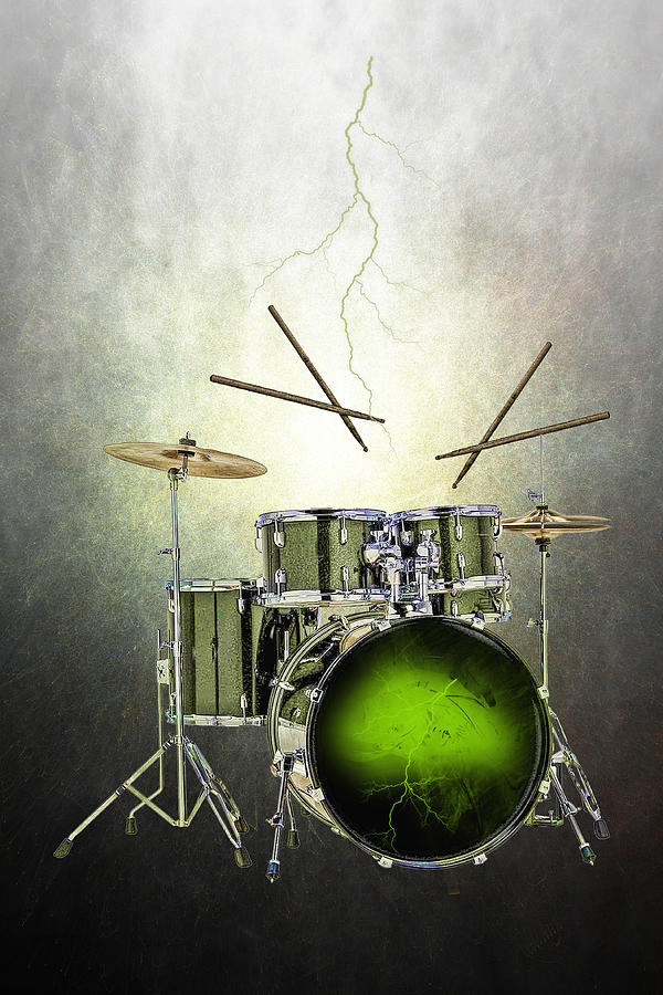 Music Digital Art - Drums by Angel Jesus De la Fuente