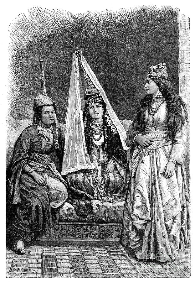 Druze Princess And Lady Of The Lebanon Drawing by Print Collector