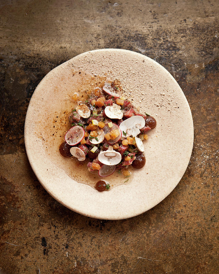 Dry-aged Sirloin Tartar With Oyster Sauce And Beef Drippings Photograph by Great Stock!