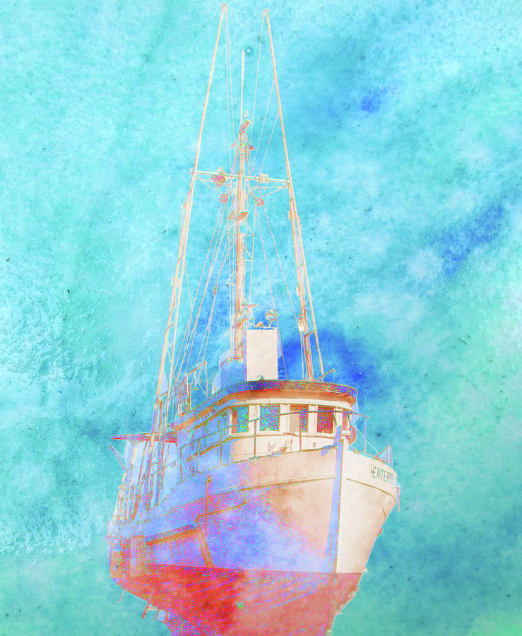 Dry Docked Painted  Digital Art by Cathy Anderson