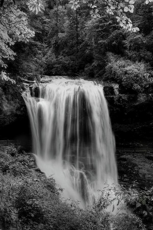 Dry Falls Is Not Dry Black and White Photograph by Carol Montoya