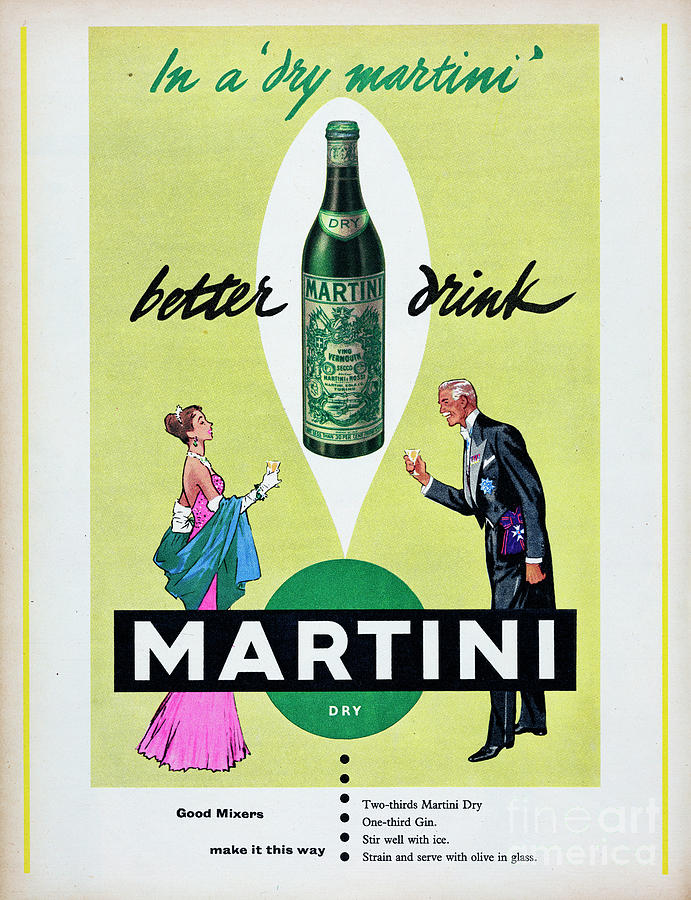 Martini Photograph - Dry Martini by Picture Post