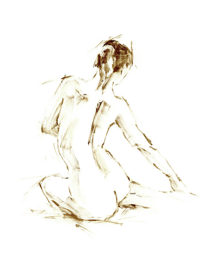 Nude Painting - Drybrush Figure Study I by Ethan Harper