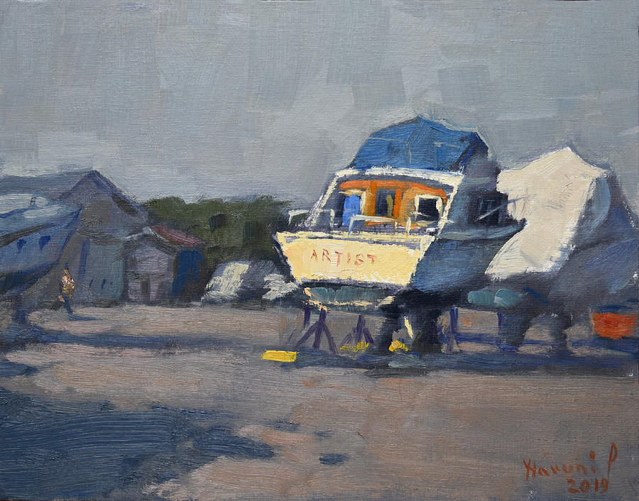 Drydock at Tonawanda Painting by Ylli Haruni