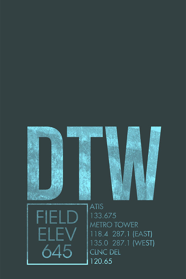 Typography Digital Art - Dtw Atc by O8 Left