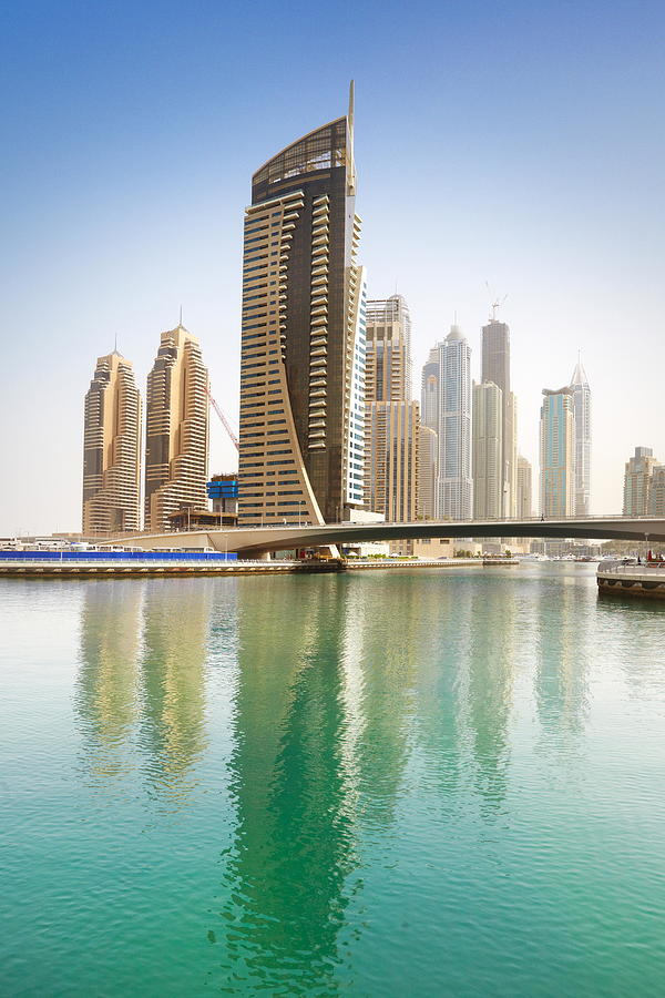 Sea Photograph - Dubai City - Marina, United Arab by Jan Wlodarczyk