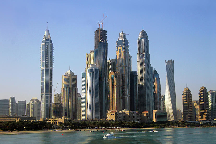 Dubai Marina Skyline Photograph by Thomas Ruecker