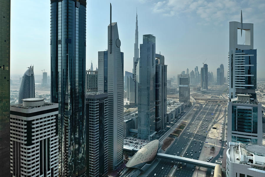 Dubai - Sheikh Zayed Road Photograph by Clearandtransparent