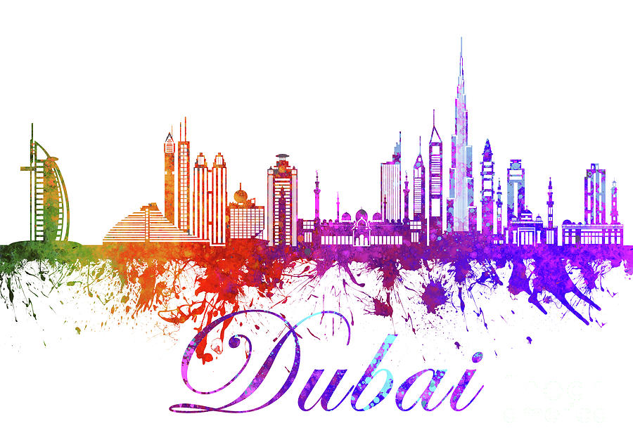 Dubai Skyline 18 Digital Art by Prar K Arts