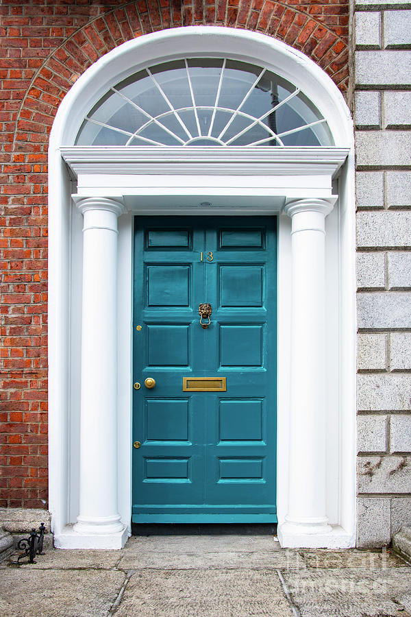 Dublin Aqua Door Photograph by Bob Phillips