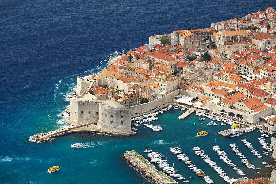 Dubrovnik Harbor, Old Town, View Photograph by Jan Wlodarczyk - Fine ...