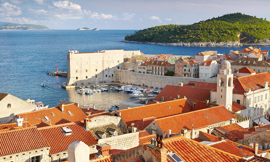Landscape Photograph - Dubrovnik Old Town, Aerial View by Jan Wlodarczyk