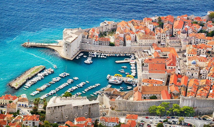 Summer Photograph - Dubrovnik Old Town, Elevated View by Jan Wlodarczyk