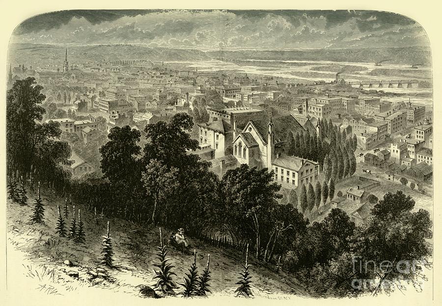 Dubuque Drawing by Print Collector