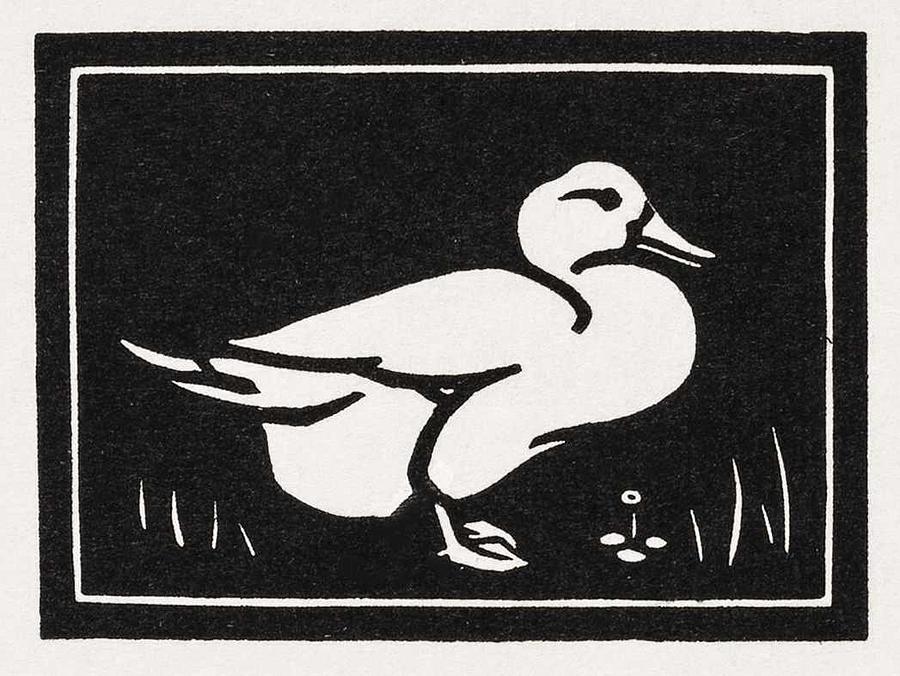 Duck Painting - Duck  1923-1924  by Julie de Graag  1877-1924  by Celestial Images