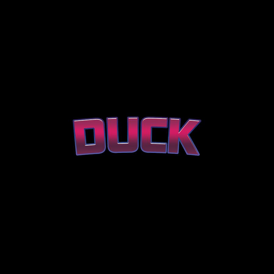 Duck Digital Art - Duck #Duck by TintoDesigns Duck Digital Art - Duck #Duck by TintoDesigns