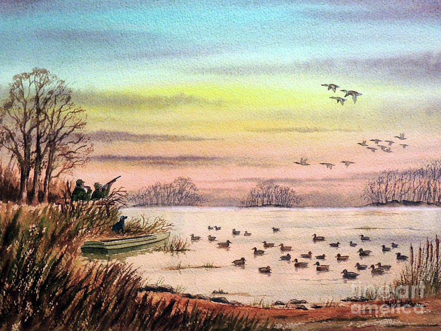 Duck Hunting With Granddad Painting