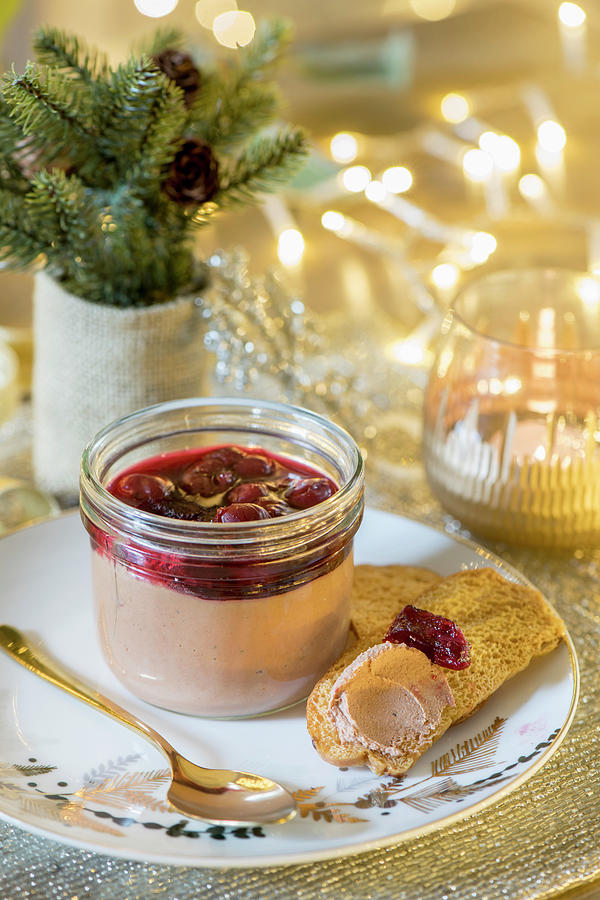 Duck Parfait With Cherry And Kirsch Photograph by Winfried Heinze