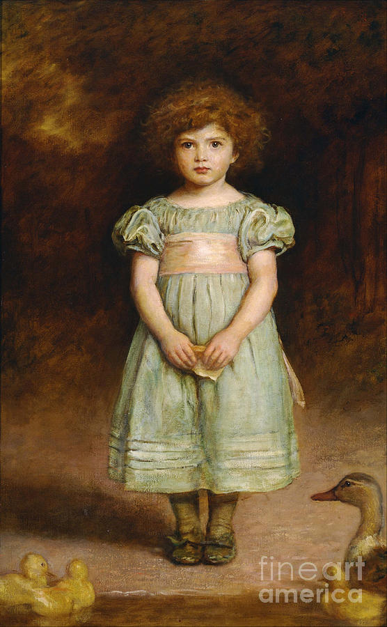 Ducklings. Artist Millais, John Everett Drawing by Heritage Images