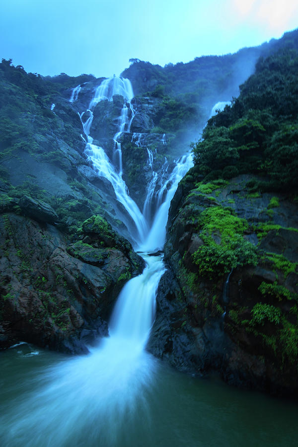 Dudhsagar Waterfalls In Monsoon Photograph by Lsprasath Photography