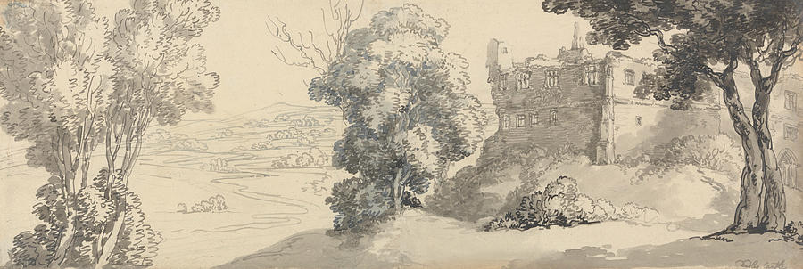 Dudley Castle Drawing by Thomas Rowlandson