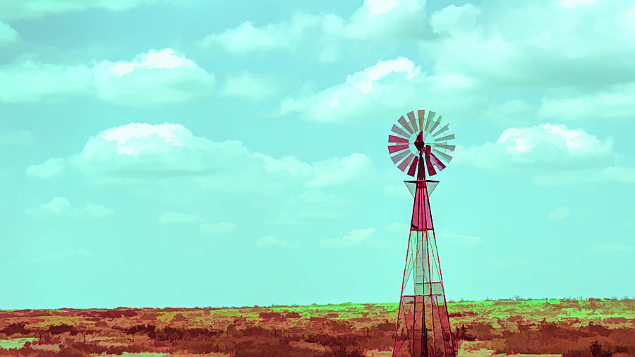 Dueling Tones Windmill Digital Art by Jason Fink