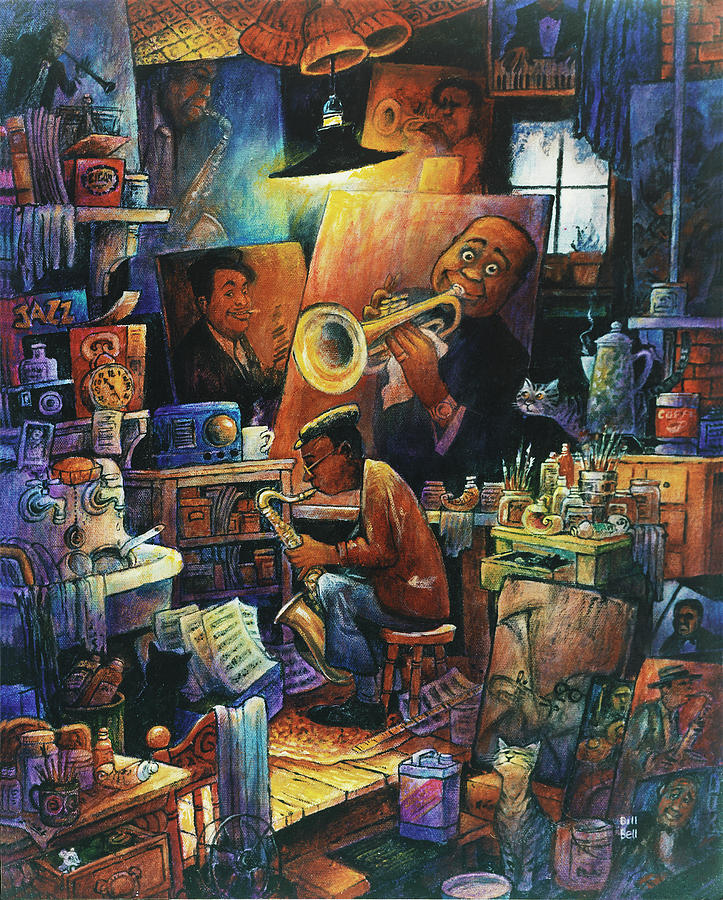 Louis Armstrong Painting - Duet by Bill Bell