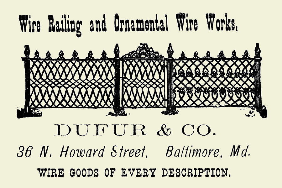Dufur & Co Wire Railing and Ornamental Wire Works Painting by Unknown