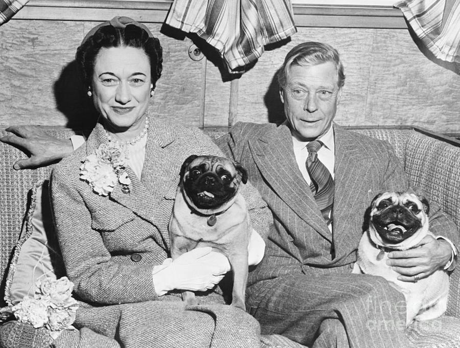 Dog Photograph - Duke And Duchess Of Windsor Posing by Bettmann