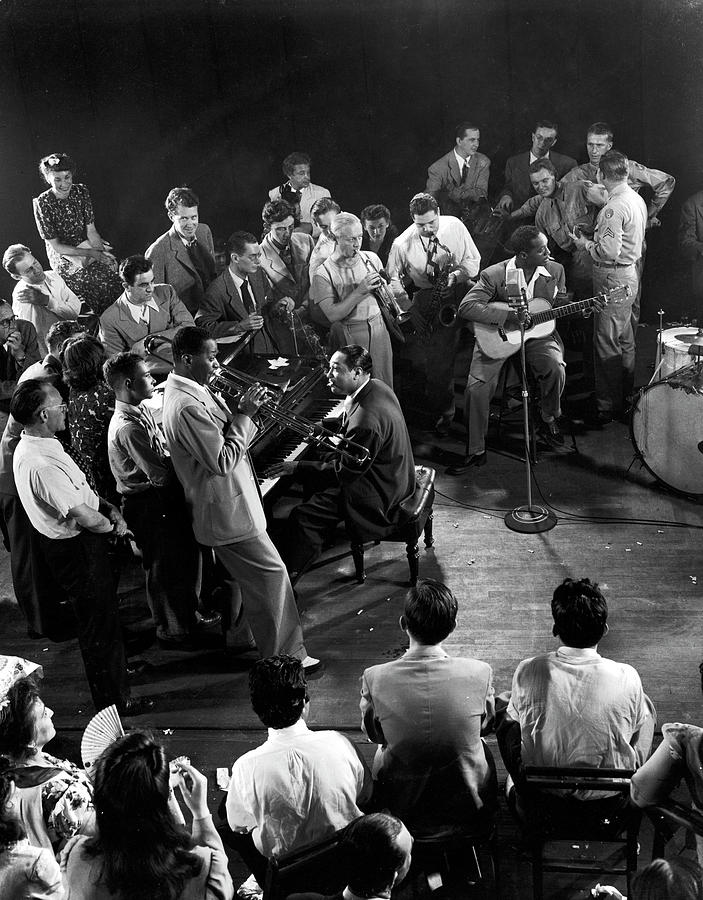 Music Photograph - Duke Ellington Session by Gjon Mili