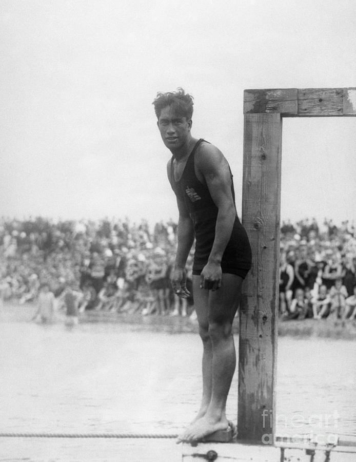 Duke Kahanamoku At Pre-olympic Swim Meet Photograph by Bettmann