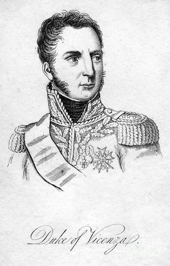 Duke Of Vicenza, 19th Century Drawing by Print Collector