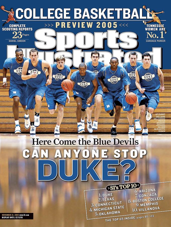 Duke University Basketball Team Sports Illustrated Cover Photograph by Sports Illustrated